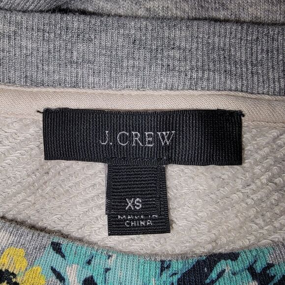 J.Crew Aquatic Floral Crewneck Sweatshirt XS - Picture 4 of 5